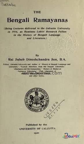 The Bengali Ramayanas